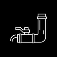 Water Supply Line Inverted Icon vector