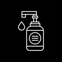Hand Soap Line Inverted Icon vector