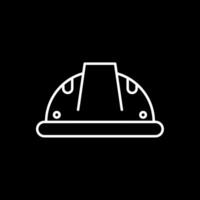 Construction Helmet Line Inverted Icon vector