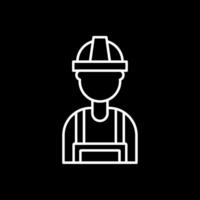 Builder Line Inverted Icon vector