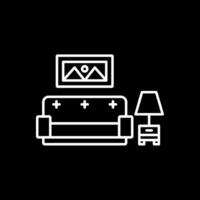 Living Room Line Inverted Icon vector