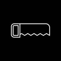 Saw Line Inverted Icon vector