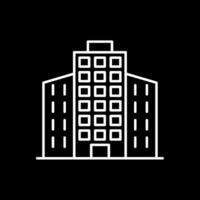 Building Line Inverted Icon vector