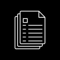 Files Line Inverted Icon vector