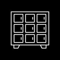 Locker Line Inverted Icon vector