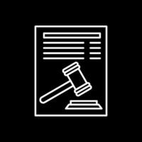 Legal Document Line Inverted Icon vector