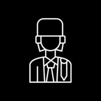 Lawyer Line Inverted Icon vector