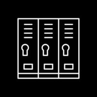 Locker Room Line Inverted Icon vector