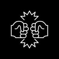 Fighting Line Inverted Icon vector