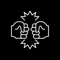 Fighting Line Inverted Icon vector