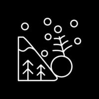 Avalanche Line Inverted Icon vector