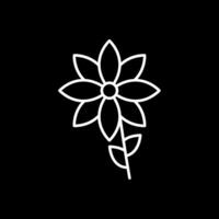 Flower Line Inverted Icon vector