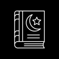 Holy Book Line Inverted Icon vector