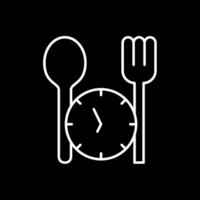 Fasting Line Inverted Icon vector