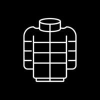 Puffer Coat Line Inverted Icon vector