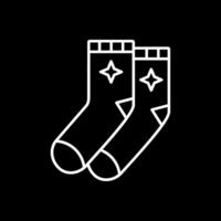 Socks Line Inverted Icon vector