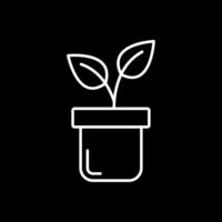 Plants Line Inverted Icon vector