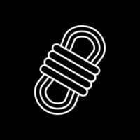 Rope Line Inverted Icon vector