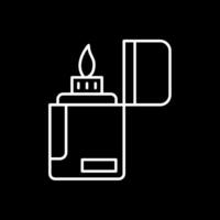Lighter Line Inverted Icon vector
