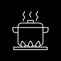 Boiling Line Inverted Icon vector