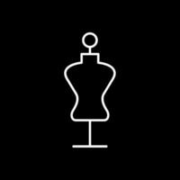Mannequin Line Inverted Icon vector