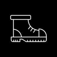 Boot Line Inverted Icon vector