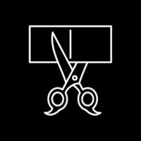 Scissors Line Inverted Icon vector