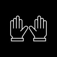 Gloves Line Inverted Icon vector