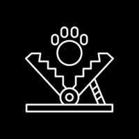 Bear Trap Line Inverted Icon vector