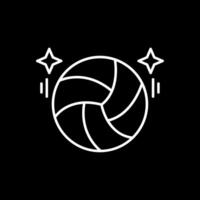 Volleyball Line Inverted Icon vector