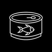 Tuna Line Inverted Icon vector