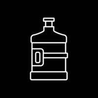 Water Flask Line Inverted Icon vector