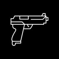 Gun Line Inverted Icon vector