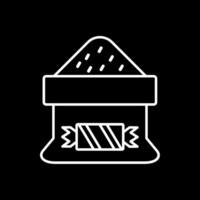 Sugar Line Inverted Icon vector