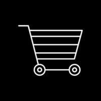 Cart Line Inverted Icon vector