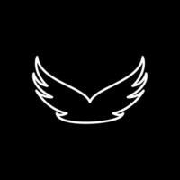 Wings Line Inverted Icon vector