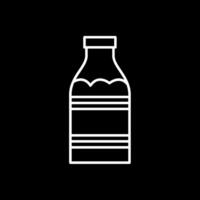 Milk Bottle Line Inverted Icon vector