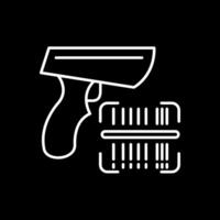 Barcode Line Inverted Icon vector