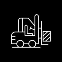 Forklift Line Inverted Icon vector