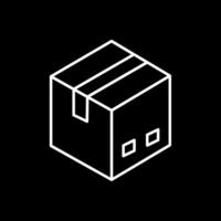 Delivery Box Line Inverted Icon vector