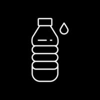 Water Bottle Line Inverted Icon vector