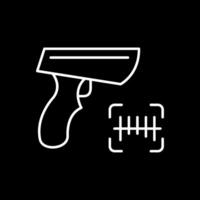 Barcode Scanner Line Inverted Icon vector