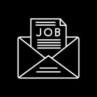 Job Offer Line Inverted Icon vector