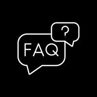 Faq Line Inverted Icon vector