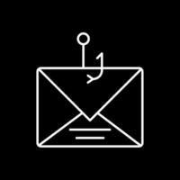 Phishing Line Inverted Icon vector