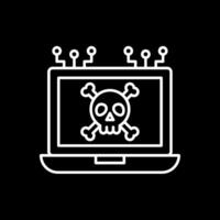 Dead Line Inverted Icon vector