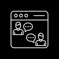 Online Chat Line Inverted Icon vector