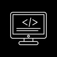 Programming Line Inverted Icon vector