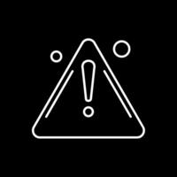 Warning Line Inverted Icon vector