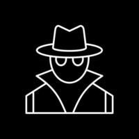 Spy Line Inverted Icon vector